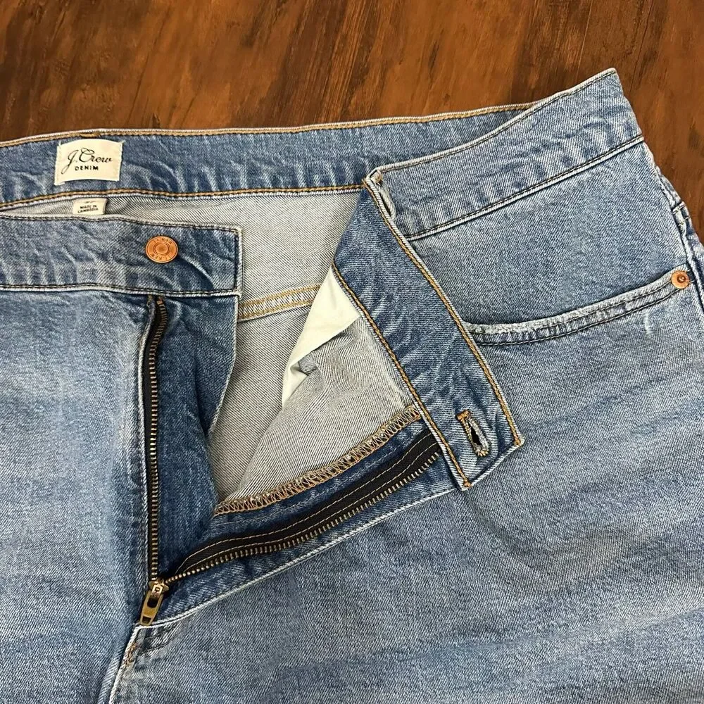 J. CREW High-Rise Denim Shorts in Tea Time Wash #AV425